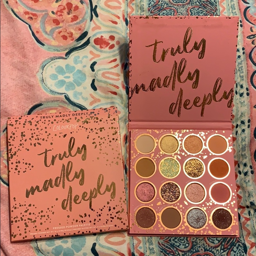 Truly Madly Deeply Colourpop palette